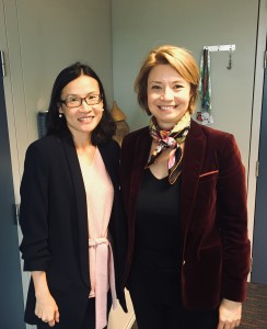 Ms Chen Chen Lee with Ms Armelle Douaud, Head of Secretariat, Directorate-General for External Policies of the Union Committee on Foreign Affairs, European Parliament