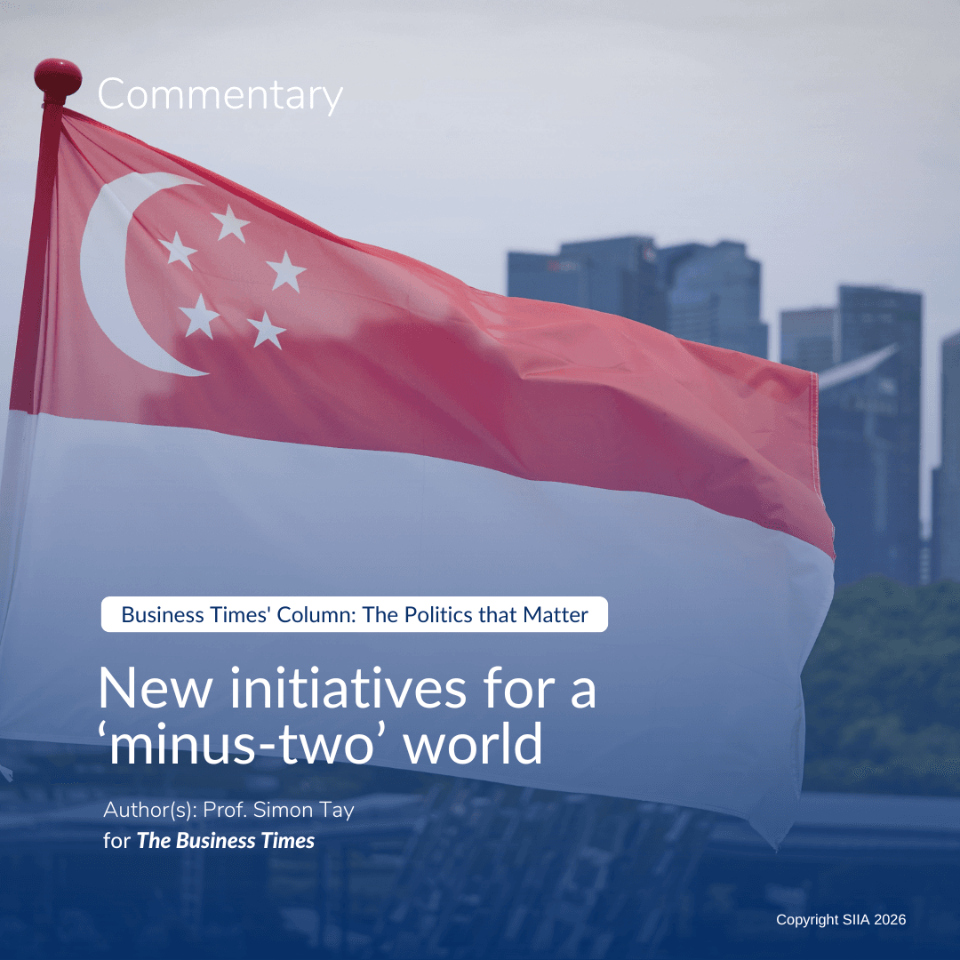 The Business Times: New Initiatives for a ‘Minus-Two’ World
